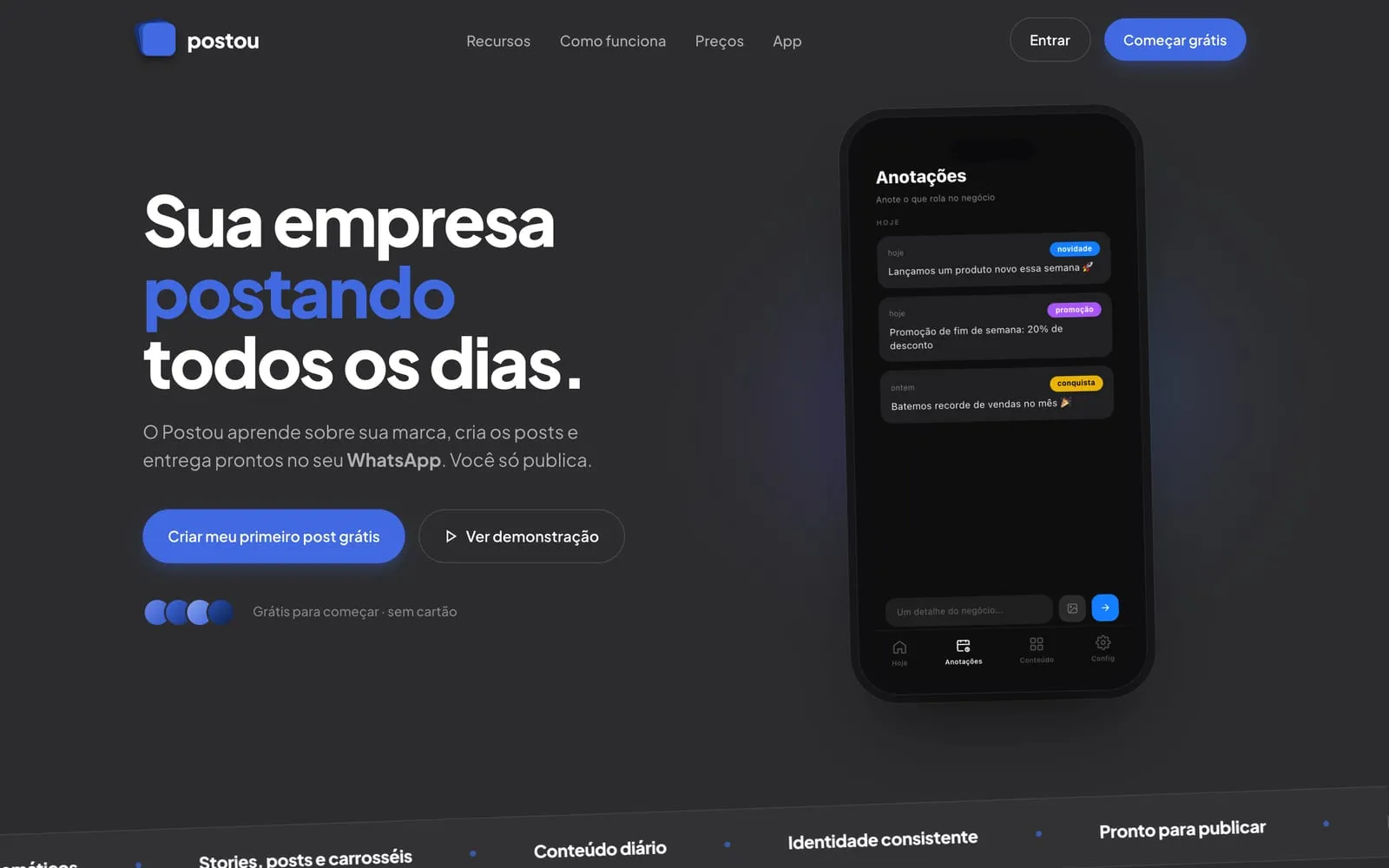 Postou on desktop