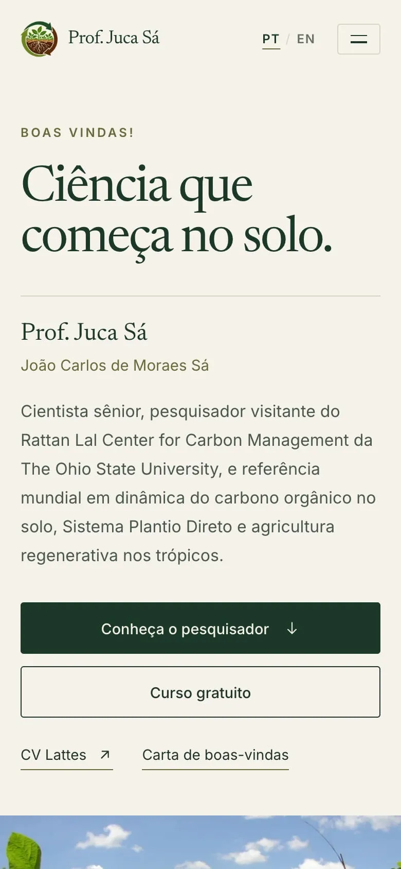Prof. Juca Sá on mobile